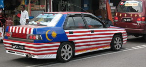 Malaysia Flag Car